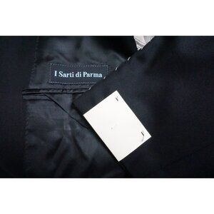 Caruso Solid Black S120s Wool 2 Pc Suit Jacket Pants 42R BRAND NEW